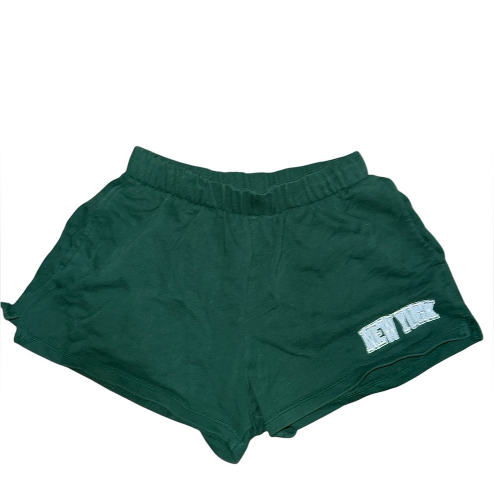 Garage women’s green New York gym shorts